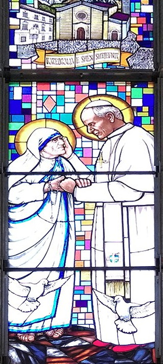 Madre Teresa e il papa Giovanni Paolo II